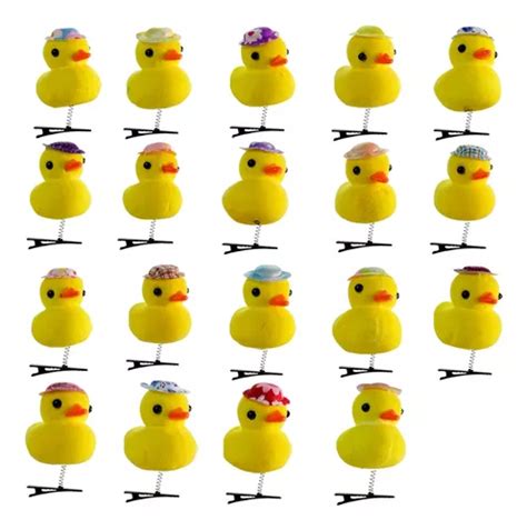 100 Patitos Broche Pinza Con Sombreritos Moda Cabello Meses sin interés