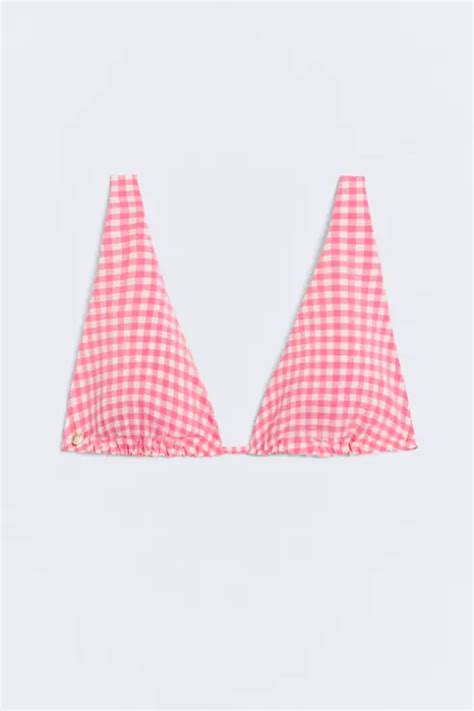 Top Bikini Cuadros Rosa Vichy EseOese