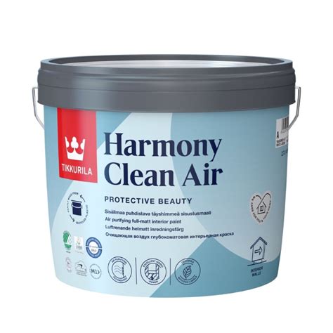 Экологичная краска для внутренних работ Tikkurila Harmony Clean Air ...