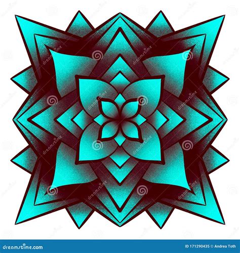 Colorful Mandala Illustration Symmetry Art Zen Meditation Ornament