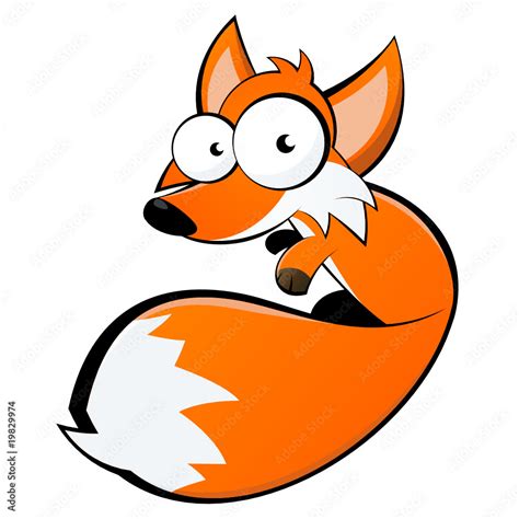 Fuchs Cartoon Lustig Maskottchen Stock Vector Adobe Stock