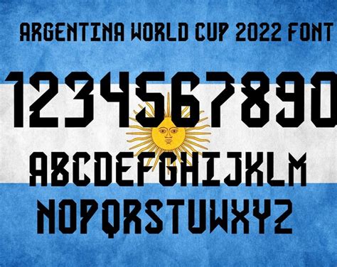 Argentina Team Cup 2022 Font TTF File For T Shirt Digital Clipart