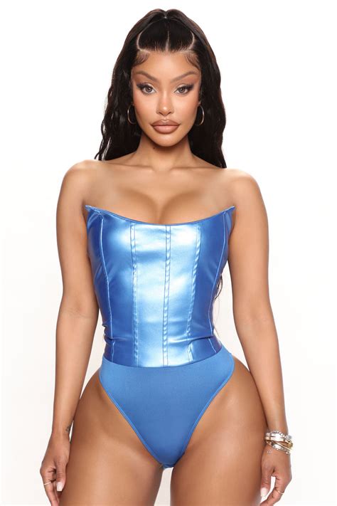 Danger Follows Corset Bodysuit Royal Fashion Nova Bodysuits