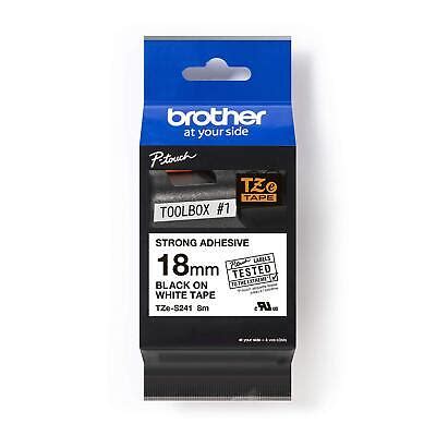 Brother Tze S Extra Strength Adhesive Black On White Roll