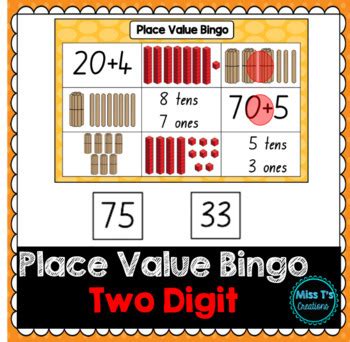 Two Digit Place Value Bingo By Miss T S Creations Tpt