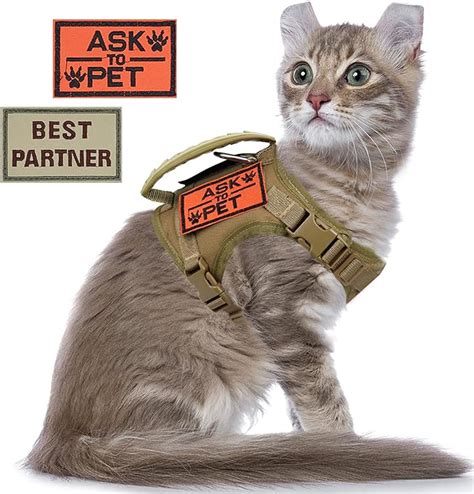 Tactical Large Cat Harness For Walking Adjustable Escape Proof Pet