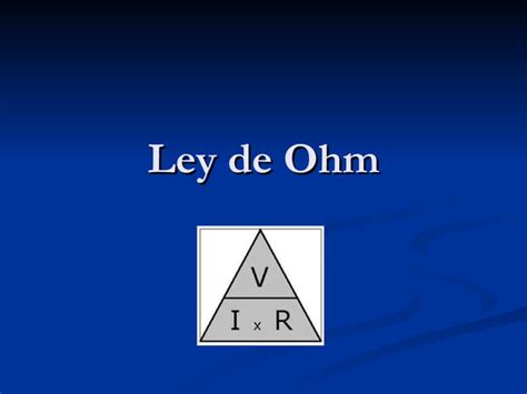 Ley De Ohm Ppt