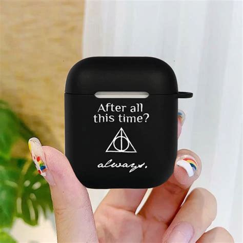 Harry Potter Airpod Case Harries Potter Soft Silicone Black Etsy