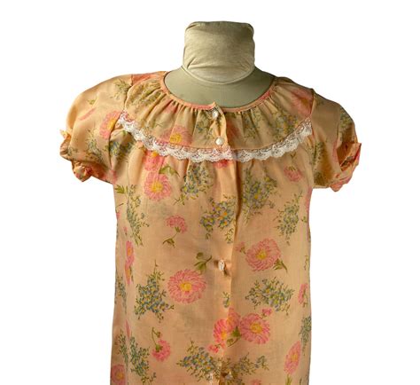 Vintage S Sears Lingerie Set Nightgown And Matching Robe Etsy
