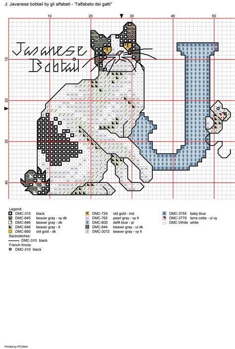 Alfabeto Dei Gatti J Alfabeto Punto Croce Punto Croce Punto Croce