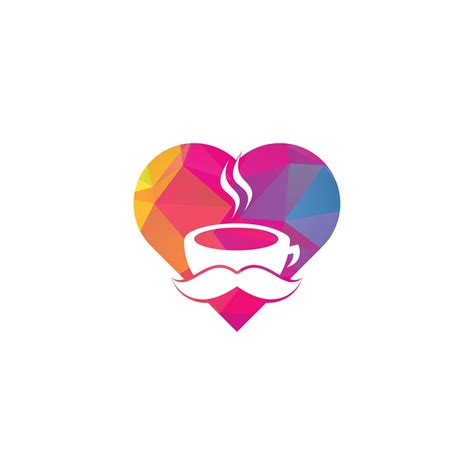 Coffee shop heart shape concept logo vector illustration. Coffee shop logo emblem vector. Mr ...