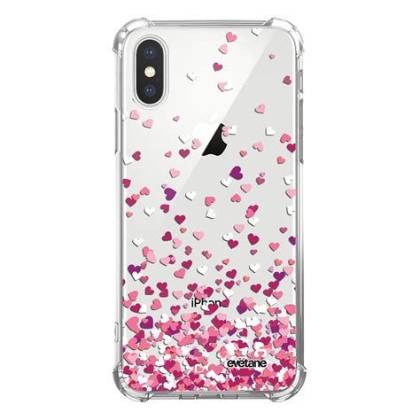 Evetane Coque iPhone X Xs anti choc souple angles renforcés