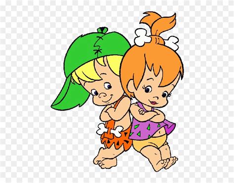 Bam Bam Rubble And Pebbles Flintstone - Bam Bam Y Pebbles, HD Png ...