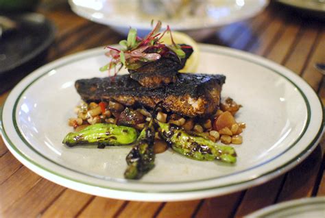 Blackened Local Sea Bass Sweet Corn Succotash Blistered S Flickr