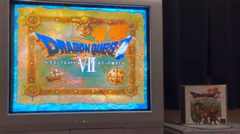 PS Dragon Quest VII ドラゴンクエストVII Sharp 21C FA70 ブラウン管テレビ CRT TV 実況