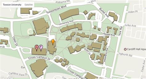 Towson University Campus Map