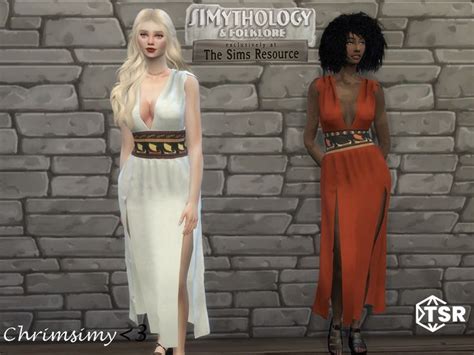 The Sims Resource Simythology Afrodite Dress In Sims