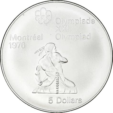 Coin Canada Montréal XXI Olympiade 5 Dollars 1974 Ottawa