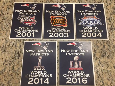 LARGE New England Patriots Super Bowl Championship Banners