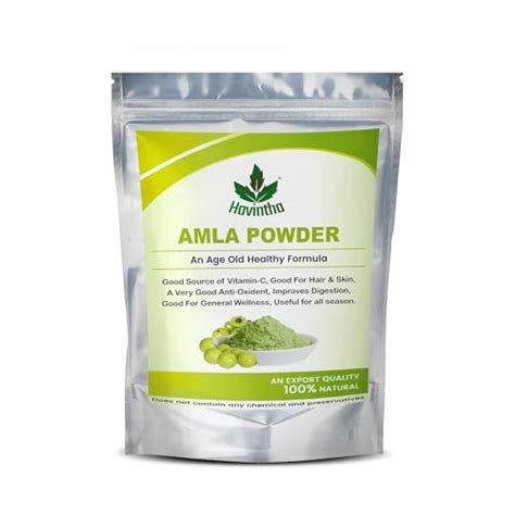 Amla Indian Gooseberry Powder For Hair Growth Black Colour Drinking