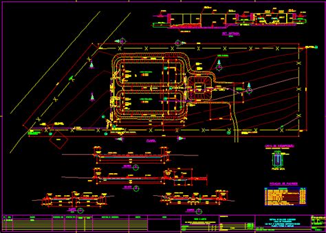 Planta De Tratamiento De Aguas Servidas En Dwg Kb Librer A Cad