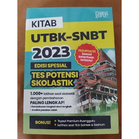 Jual Buku Kitab Utbk Snbt Tes Potensi Skolastik Shopee Indonesia