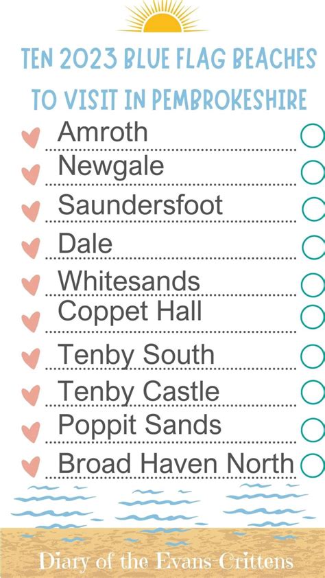 The Ten Blue Flag Beaches In Pembrokeshire Diary Of The Evans Crittens