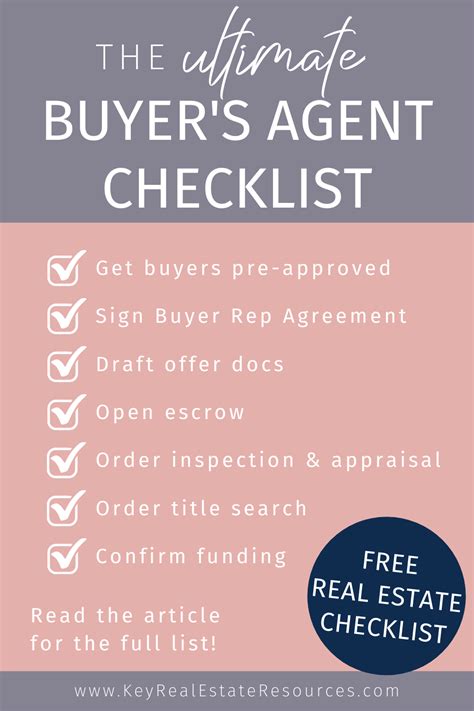 The Complete Buyers Agent Checklist For New Real Estate Agents Real