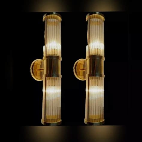 Pair Vintage Art Deco Light Old Lamp Wall Sconces Fixture Etsy