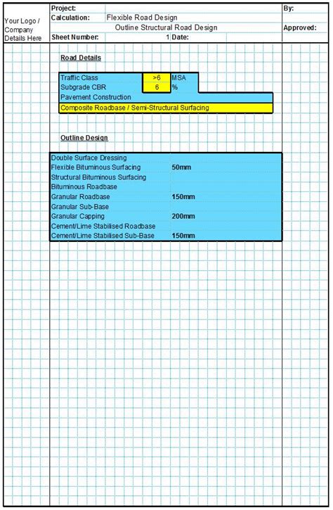 Structural Catalogue Method CivilWeb Spreadsheets