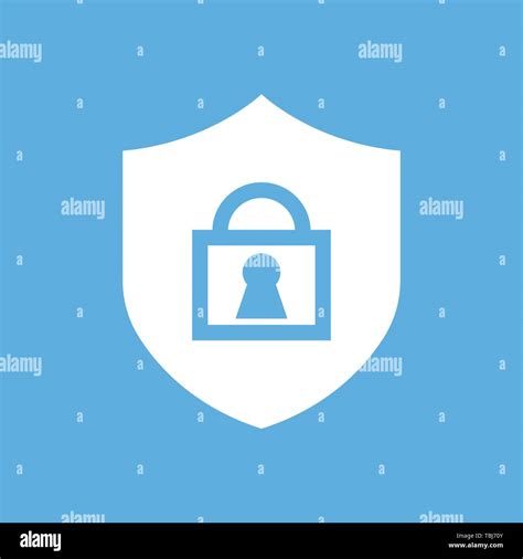 Shield With Security Lock Sign Vector Stock Vector Image And Art Alamy