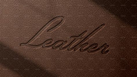 Leather Embossing Logo Mockup Graphics Motion Array