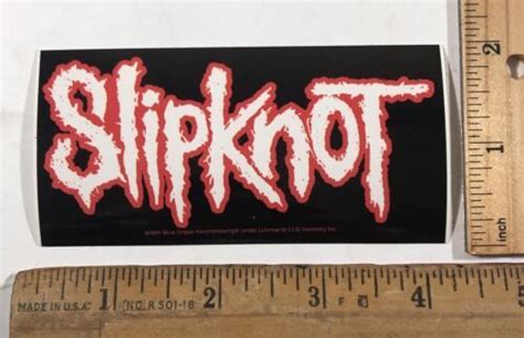 Vintage Slipknot Heavy Metal Rock Band Logo Sticker Decal