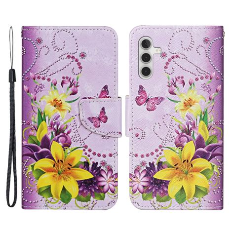 Housse Samsung Galaxy A34 5G Papillons Magistraux à Lanière Ma Coque