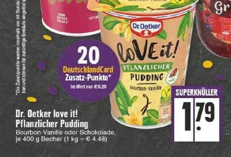 Dr Oetker Love It Pflanzlicher Pudding Angebot Bei Edeka