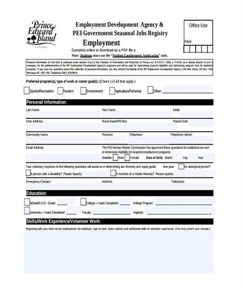 Free 10 Sample Job Registration Forms In Pdf Ms Word Excel