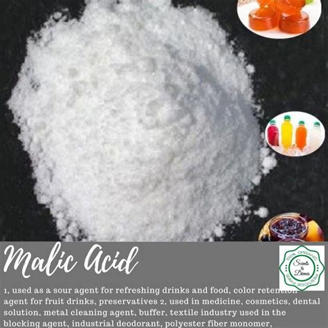 Scents And Dimes Malic Acid Powder Foodgrade Bulk 250 Grams 500 Grams