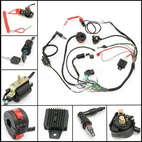 Motorcycle Cdi Wiring Harness Loom Solenoid Ignition Coil Rectifier For