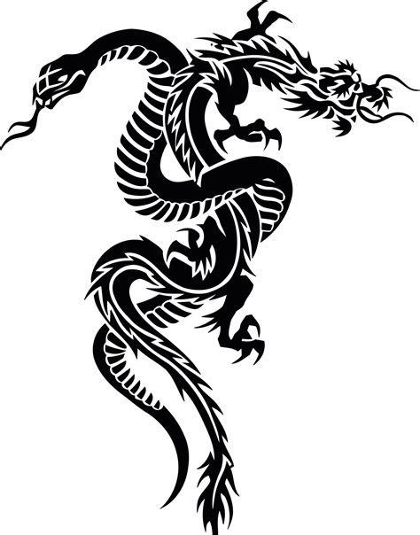 Download Black Dragon Tattoo Design | Wallpapers.com