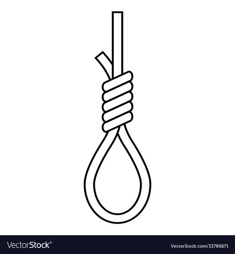 Noose Loop For Hanging Death Penalty Icon Vector Image