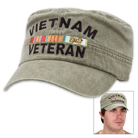 Olive Drab Vietnam Veteran Flat Top Cap