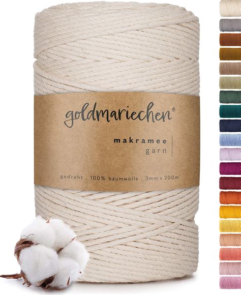 Yeslusy Premium Makramee Garn Mm X M Weich Und Stark Macrame