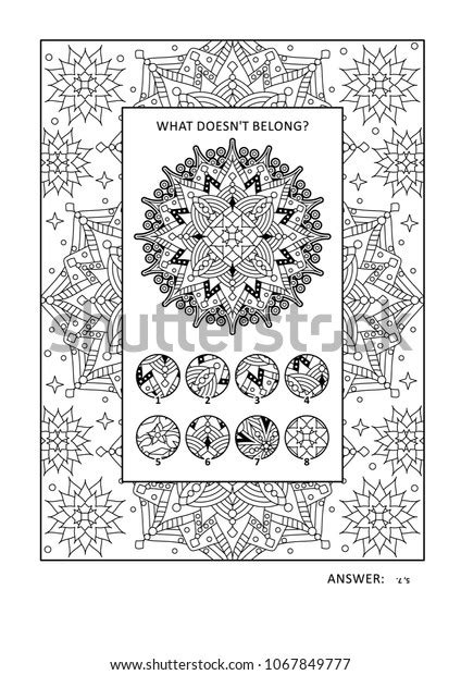 Puzzle Coloring Activity Page Grownups Visual Ilustración De Stock