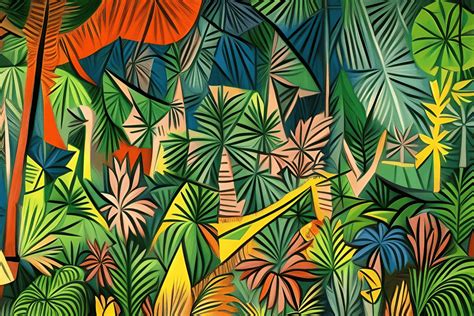 Fresco of a Beautiful Jungle by Pablo Picasso · Creative Fabrica