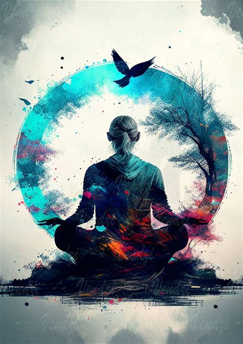 Meditation | Meditation art, Chakra meditation art, Poster prints
