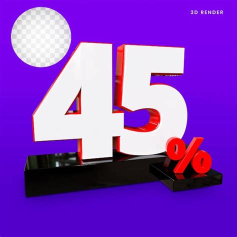 Premium Psd Percentage 3d Render Premium Ps