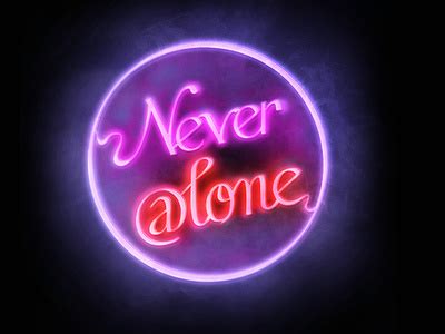 never alone calligraphy by alex on Dribbble