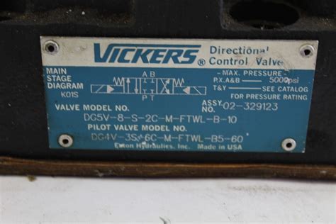 Vickers Directional Control Valve Dg V S C M Ftwl B B