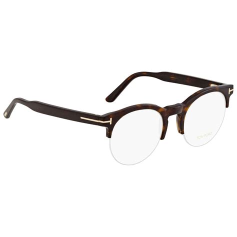 Tom Ford Dark Havana Round Eyeglasses Ft5539 52 50 Ft5539 52 50 Ebay