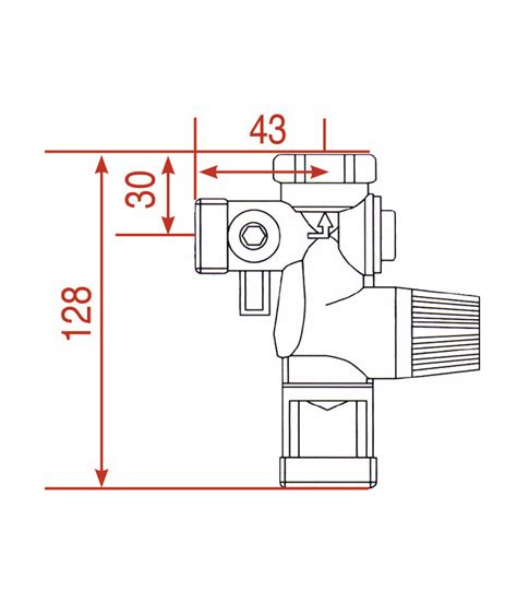 100281 COMAP Thermcross Groupe de sécurité droit laiton 43mm MF3